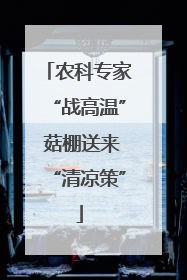 农科专家“战高温” 菇棚送来“清凉策”