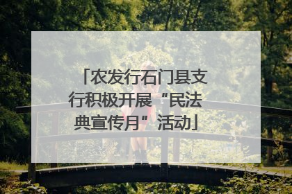 农发行石门县支行积极开展“民法典宣传月”活动