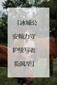 冰城公安倾力守护续写老街风华