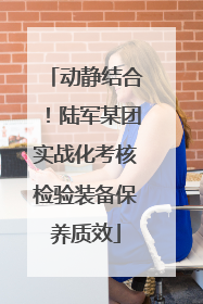 动静结合！陆军某团实战化考核检验装备保养质效