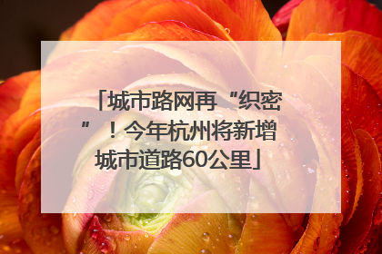 城市路网再“织密”！今年杭州将新增城市道路60公里