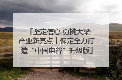 坚定信心 勇挑大梁·产业新亮点丨保定全力打造“中国电谷”升级版