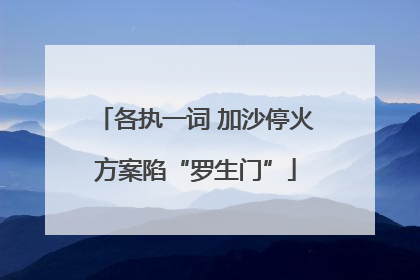 各执一词 加沙停火方案陷“罗生门”