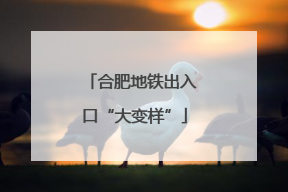 合肥地铁出入口“大变样”