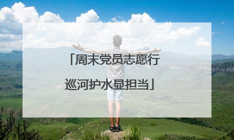 周末党员志愿行 巡河护水显担当