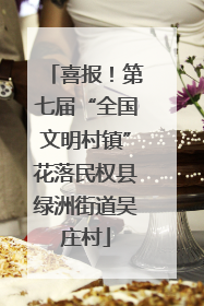 喜报！第七届“全国文明村镇”花落民权县绿洲街道吴庄村