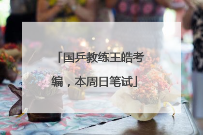 国乒教练王皓考编，本周日笔试