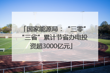 国家能源局：“三零”“三省”累计节省办电投资超3000亿元
