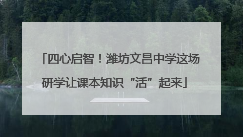 四心启智！潍坊文昌中学这场研学让课本知识“活”起来