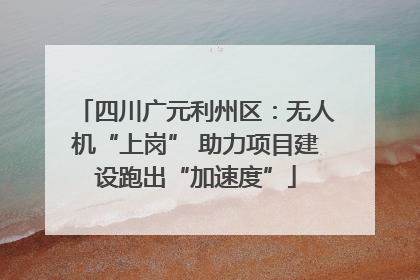 四川广元利州区：无人机“上岗” 助力项目建设跑出“加速度”