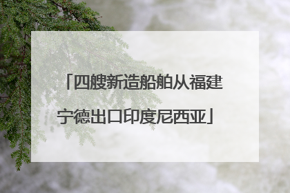 四艘新造船舶从福建宁德出口印度尼西亚