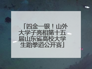 四金一银！山外大学子亮相第十五届山东省高校大学生跆拳道公开赛