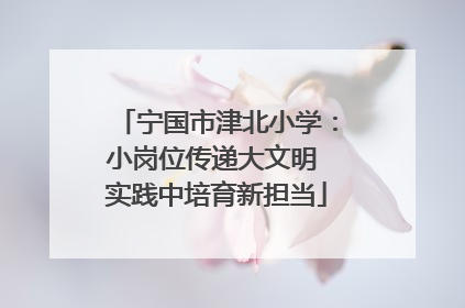 宁国市津北小学：小岗位传递大文明 实践中培育新担当