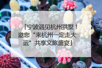 宁波遇见杭州拱墅！邀您“来杭州一定走大运”共享文旅盛宴