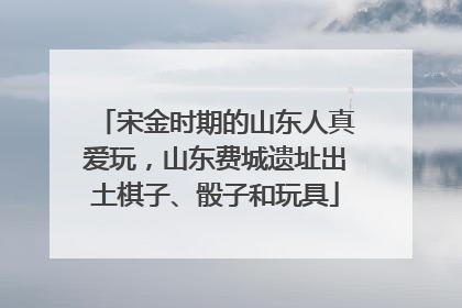 宋金时期的山东人真爱玩，山东费城遗址出土棋子、骰子和玩具
