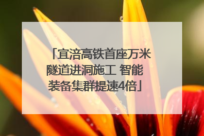 宜涪高铁首座万米隧道进洞施工 智能装备集群提速4倍