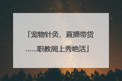 宠物针灸、直播带货……职教周上秀绝活