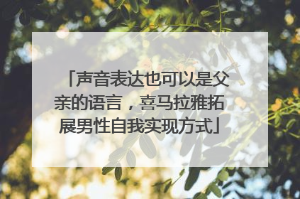 声音表达也可以是父亲的语言，喜马拉雅拓展男性自我实现方式
