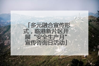 多元融合宣传形式，临港新片区开展“安全生产月”宣传咨询日活动