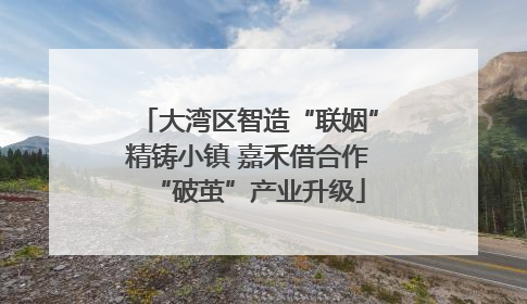 大湾区智造“联姻”精铸小镇 嘉禾借合作“破茧”产业升级