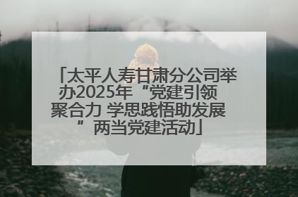 太平人寿甘肃分公司举办2025年“党建引领聚合力 学思践悟助发展”两当党建活动