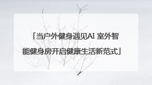 当户外健身遇见AI 室外智能健身房开启健康生活新范式