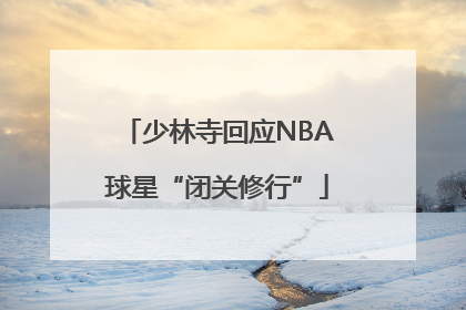 少林寺回应NBA球星“闭关修行”