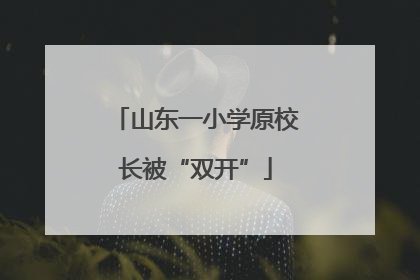 山东一小学原校长被“双开”