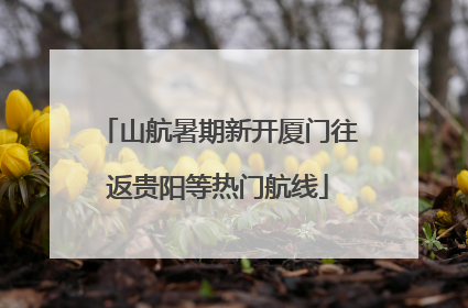 山航暑期新开厦门往返贵阳等热门航线