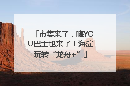市集来了，嗨YOU巴士也来了！海淀玩转“龙舟+”