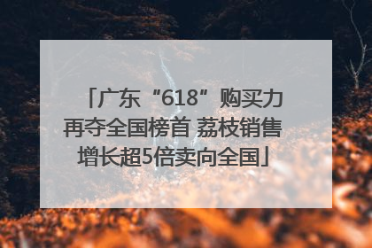 广东“618”购买力再夺全国榜首 荔枝销售增长超5倍卖向全国