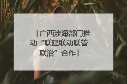 广西涉海部门推动“联建联动联管联治”合作