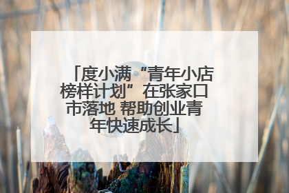 度小满“青年小店榜样计划”在张家口市落地 帮助创业青年快速成长