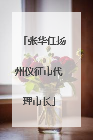 张华任扬州仪征市代理市长