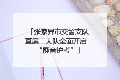 张家界市交警支队直属二大队全面开启“静音护考”
