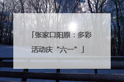 张家口阳原：多彩活动庆“六一”