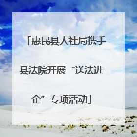 惠民县人社局携手县法院开展“送法进企”专项活动