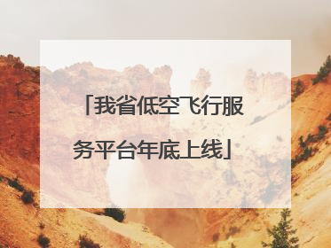 我省低空飞行服务平台年底上线