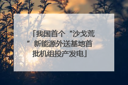 我国首个“沙戈荒”新能源外送基地首批机组投产发电