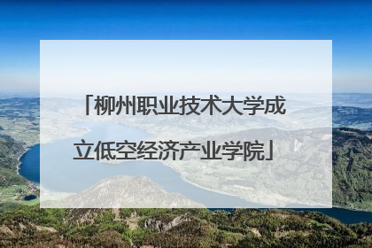 柳州职业技术大学成立低空经济产业学院