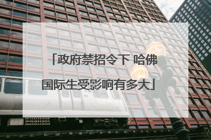 政府禁招令下 哈佛国际生受影响有多大