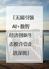 无锡引领AI+数智经济创新生态推介会走进深圳