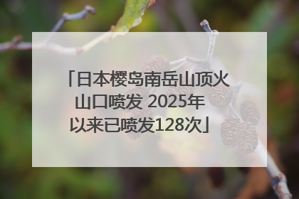日本樱岛南岳山顶火山口喷发 2025年以来已喷发128次