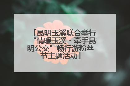 昆明玉溪联合举行“情暖玉溪・牵手昆明公交”畅行游粉丝节主题活动