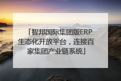 智邦国际集团版ERP生态化开放平台，连接百家集团产业链系统