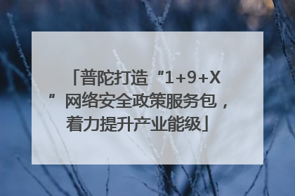 普陀打造“1+9+X”网络安全政策服务包，着力提升产业能级