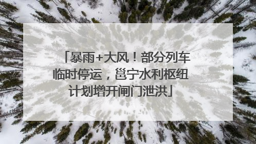 暴雨+大风！部分列车临时停运，邕宁水利枢纽计划增开闸门泄洪