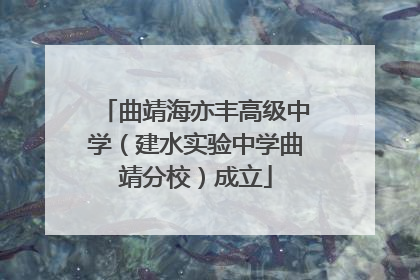 曲靖海亦丰高级中学（建水实验中学曲靖分校）成立
