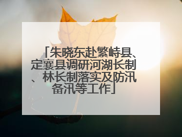 朱晓东赴繁峙县、定襄县调研河湖长制、林长制落实及防汛备汛等工作