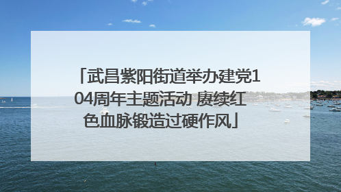 武昌紫阳街道举办建党104周年主题活动 赓续红色血脉锻造过硬作风